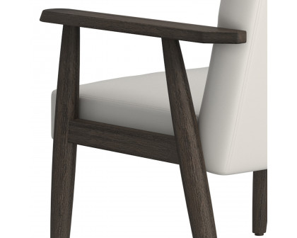 Worldwide Wilder Accent Chair - Gray-Beige/Weathered Brown