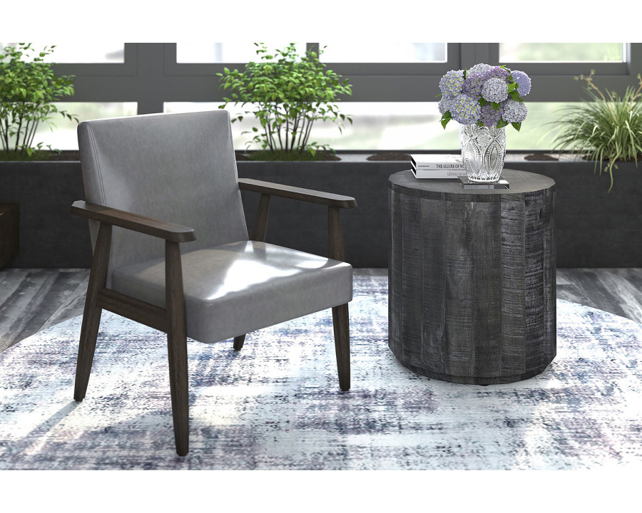 Worldwide Wilder Accent Chair - Gray/Weathered Brown