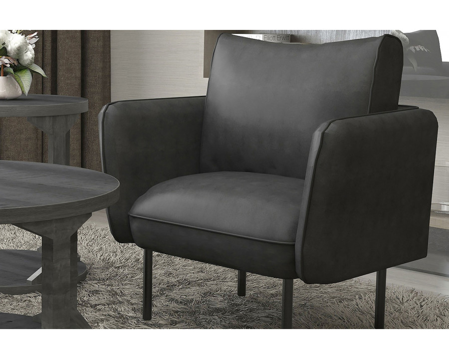 Worldwide Ryker Accent Chair - Gray/Black