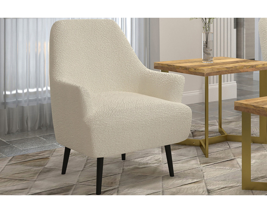 Worldwide Zoey Accent Chair - Crème