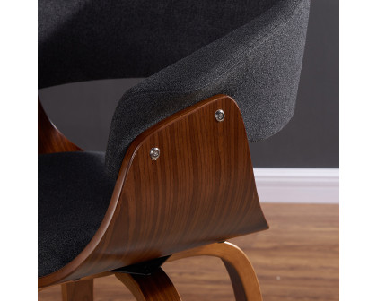 Worldwide Holt Accent/Dining Chair - Charcoal/Walnut