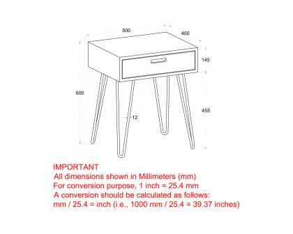 Worldwide - Jaydo Accent Table in Natural Burnt/Black