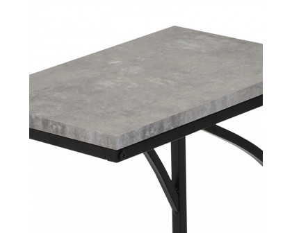 Worldwide Darcy Accent Table - Cement/Black