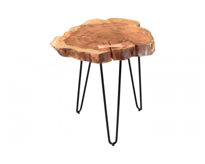 Worldwide - Nila Accent Table in Natural/Black