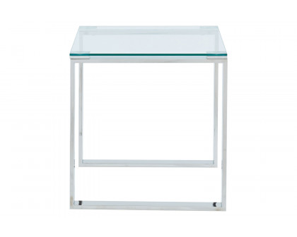 Worldwide - Zevon Accent Table in Silver