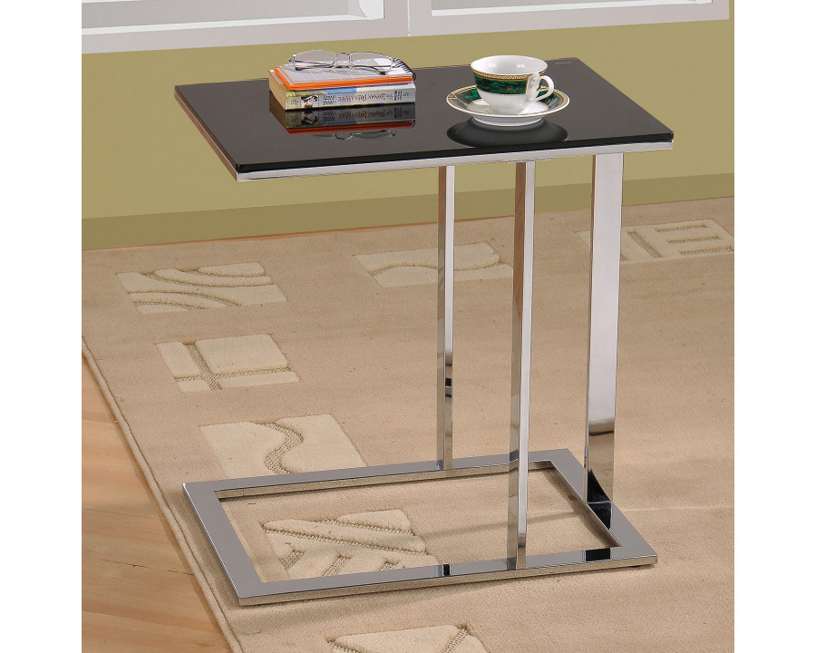 Worldwide - Mod Accent Table in Chrome/Black