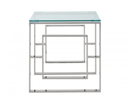 Worldwide Eros Accent Table - Silver