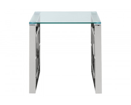 Worldwide Eros Accent Table - Silver