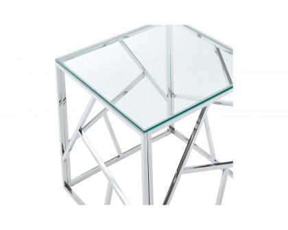 Worldwide - Juniper Accent Table in Silver