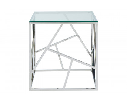 Worldwide - Juniper Accent Table in Silver