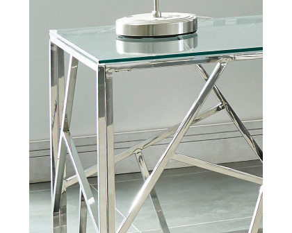 Worldwide - Juniper Accent Table in Silver