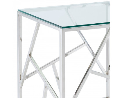 Worldwide - Juniper Accent Table in Silver