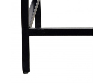 Worldwide - Ojas Accent Table in Natural Burnt/Black