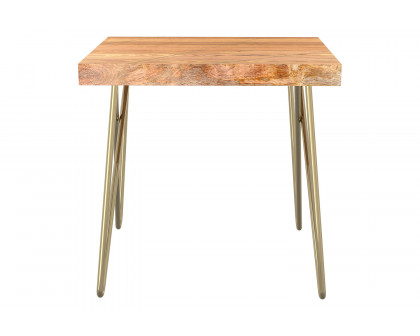 Worldwide - Madox Accent Table in Natural/Aged Gold