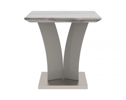 Worldwide - Napoli Accent Table in Light Gray