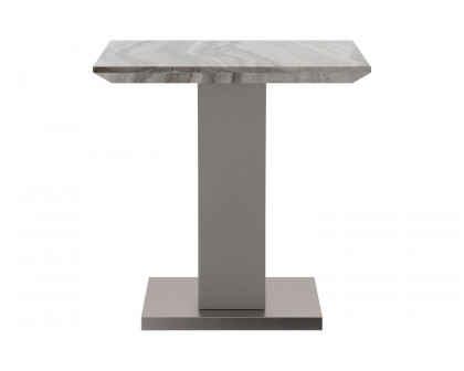 Worldwide - Napoli Accent Table in Light Gray