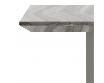 Worldwide - Napoli Accent Table in Light Gray