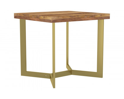 Worldwide - Zivah Accent Table in Natural/Aged Gold