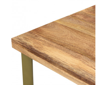 Worldwide - Zivah Accent Table in Natural/Aged Gold