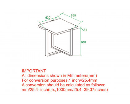 Worldwide™ Veno Accent Table - White/Silver