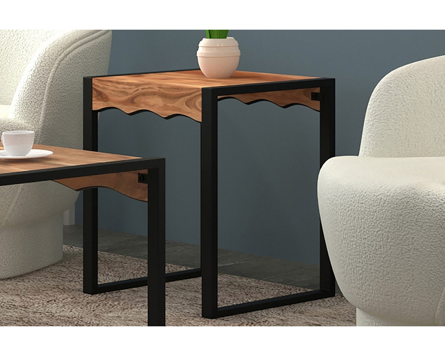 Worldwide - Rohani Accent Table in Natural/Black