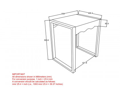 Worldwide - Rohani Accent Table in Natural/Black