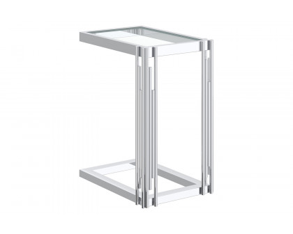 Worldwide Estrel Small Accent Table - Silver