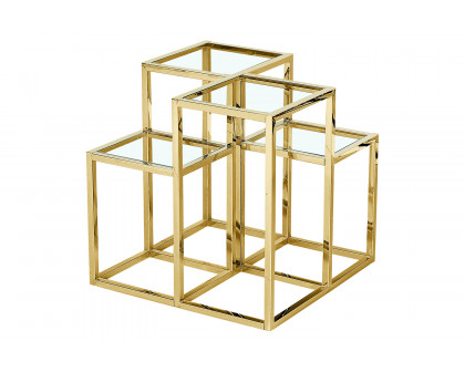 Worldwide™ Casini Multi-Tiered Accent Table - Gold