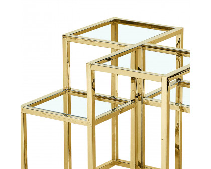 Worldwide™ Casini Multi-Tiered Accent Table - Gold