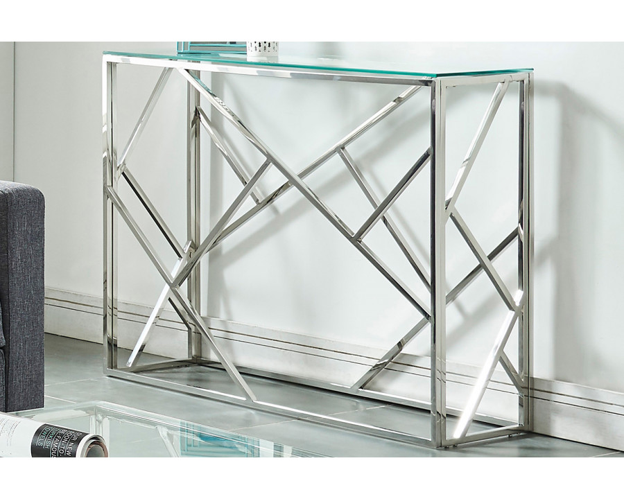 Worldwide - Juniper Console Table in Silver