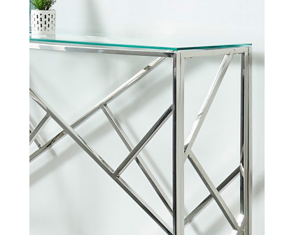 Worldwide - Juniper Console Table in Silver