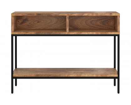 Worldwide - Ojas Console Table in Natural Burnt/Black