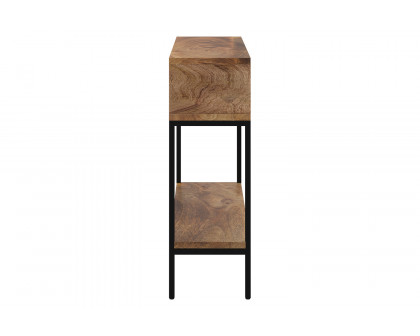 Worldwide - Ojas Console Table in Natural Burnt/Black