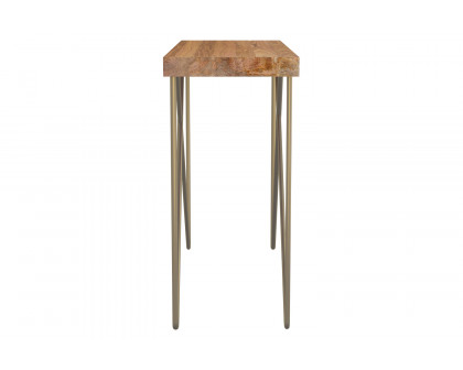 Worldwide - Madox Console Table in Natural/Aged Gold