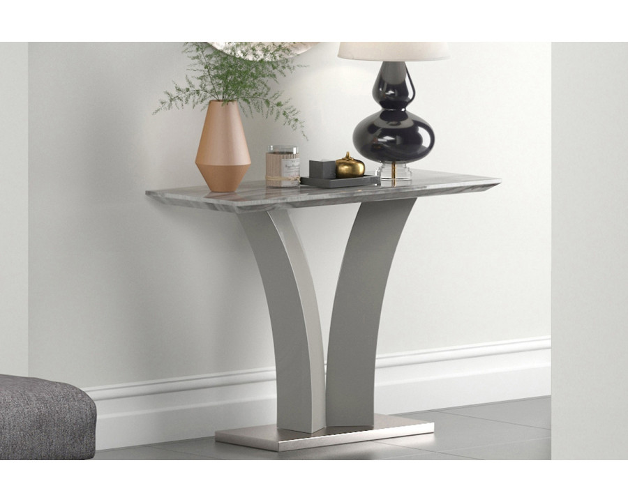 Worldwide - Napoli Console Table in Light Gray