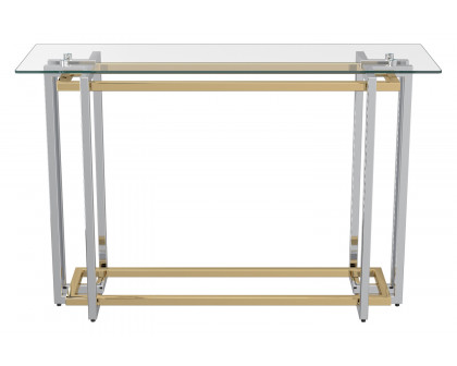 Worldwide - Florina Console Table in Silver/Gold