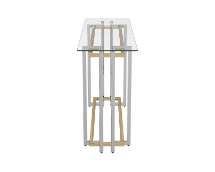 Worldwide - Florina Console Table in Silver/Gold