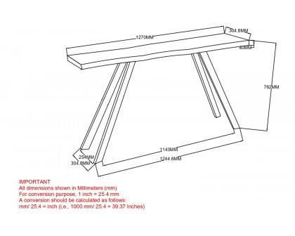 Worldwide - Virag Console/Desk in Natural/Black