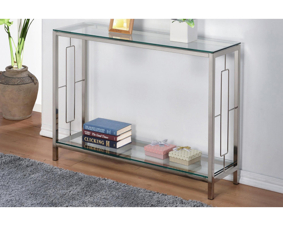 Worldwide - Athena Console Table in Chrome