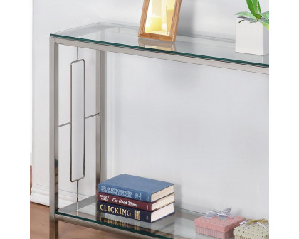 Worldwide - Athena Console Table in Chrome