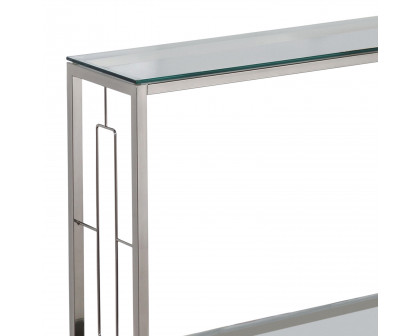 Worldwide - Athena Console Table in Chrome