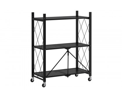 Worldwide Quby 3-Tier Folding Shelf - Black