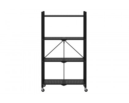 Worldwide Quby 4-Tier Folding Shelf - Black