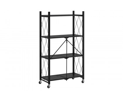 Worldwide Quby 4-Tier Folding Shelf - Black