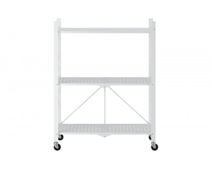 Worldwide Quby 3-Tier Folding Shelf - White