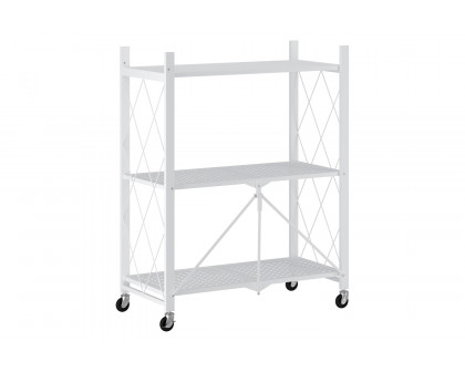 Worldwide Quby 3-Tier Folding Shelf - White