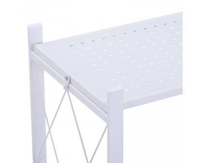 Worldwide Quby 4-Tier Folding Shelf - White