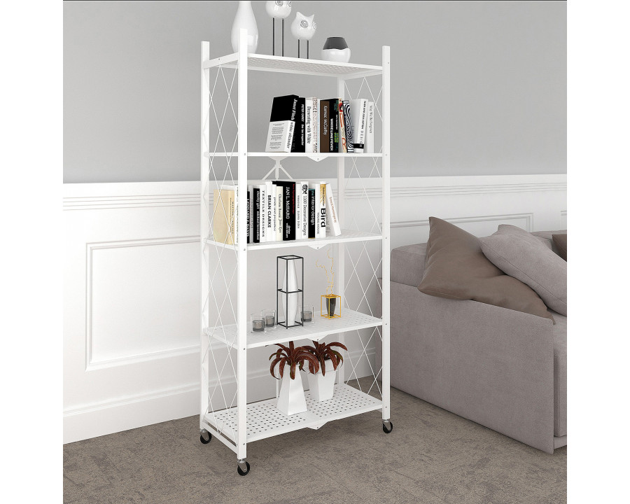 Worldwide Quby 5-Tier Folding Shelf - White