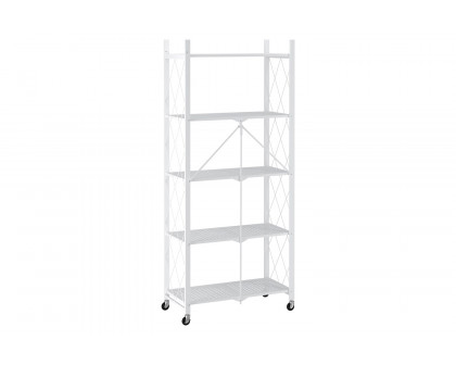 Worldwide Quby 5-Tier Folding Shelf - White