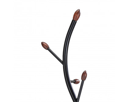 Worldwide - Brancha Coat Rack in Black/Walnut